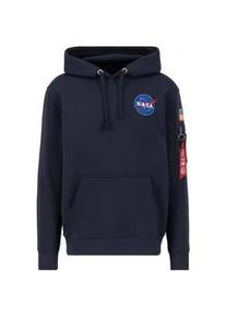 Hoodie Alpha Industries "Alpha Industries Men - Hoodies Space Shuttle Hoodie" Gr. XS, blau (rep.blue) Herren Sweatshirts