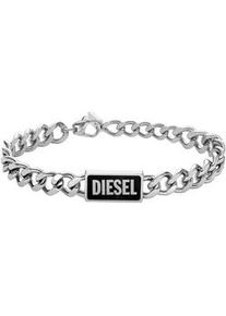 Armband Diesel "Schmuck Geschenk Edelstahl Armschmuck Black Agate Signet, DX1513040" Armbänder Gr. Edelstahl, schwarz (edelstahlfarben, schwarz, schwarz) mit Achat