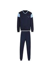 Schlafanzug TRIGEMA "TRIGEMA in modischem Design" Gr. M, blau (navy) Herren Homewear-Sets