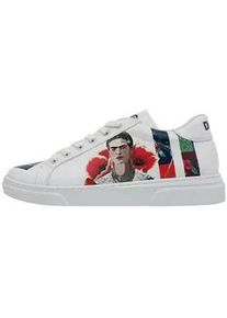 Sneaker DOGO "Damen Ace Sneakers Viva la Vida Frida Kahlo Vegan Damen Sneaker" Gr. 41, Normalschaft, bunt (weiß) Damen Schuhe Sneaker low Skaterschuh Schnürschuh Vegan