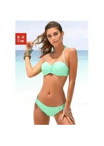 Bügel-Bandeau-Bikini Buffalo Gr. 34, Cup C, grün (mint) Damen Bikini-Sets trendiger Look, mit abnehmbaren Trägern, geflochtenen Details