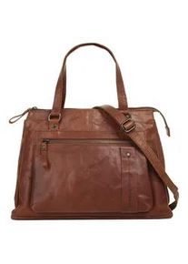 SPIKES & SPARROW Henkeltasche SPIKES & SPARROW Gr. B/H/T: 35cm x 25cm x 16cm onesize, braun (cognac) Damen Taschen echt Leder