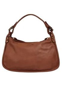 Henkeltasche Samantha Look Gr. B/H/T: 36cm x 22cm x 9cm onesize, braun (cognac) Damen Taschen echt Leder, Made in Italy