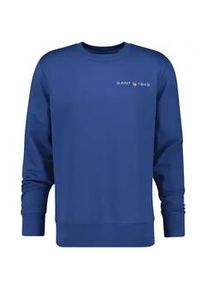 Sweatshirt Gant "PRINTED GRAPHIC C-NECK SWEAT" Gr. L, blau (vintage blau) Herren Sweatshirts