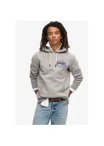 Kapuzensweatshirt Superdry "CLASSIC VL GRAPHIC HOODIE" Gr. XXXL, grau (athletic grey marl) Herren Sweatshirts