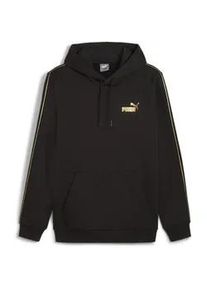 Kapuzensweatshirt Puma "ESS TAPE MINIMAL GOLD HOODIE FL" Gr. S, schwarz (Puma schwarz) Herren Sweatshirts