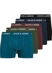 Jack & Jones Trunk JACK & JONES "JACTEO SOLID TRUNKS 5 PACK" Gr. S, bunt (navy blazer pack:vineyard wine, schwarz, kombu grün, legion blau) Herren Unterhosen