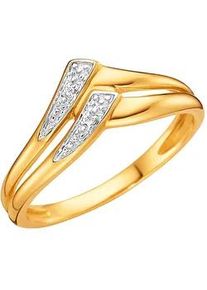 Fingerring Lady Fingerringe Gr. 18, Metall-Metall, goldfarben (gelbgold 375) Damen