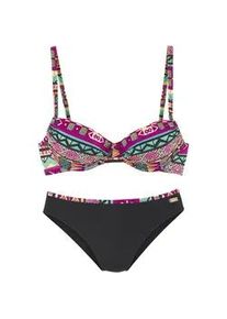 Bügel-Bikini Buffalo Gr. 38, Cup B, pink (pink bedruckt) Damen Bikini-Sets mit buntem Ethno-Print