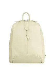 Cityrucksack Samantha Look Gr. B/H/T: 35cm x 23cm x 10cm, beige Rucksäcke echt Leder, Made in Italy