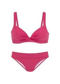 Triangel-Bikini Lascana Gr. 40, Cup B, rot Damen Bikini-Sets in Bralette-Form