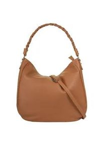 Henkeltasche Samantha Look Gr. B/H/T: 34cm x 31cm x 10cm onesize, braun (cognac) Damen Taschen echt Leder, Made in Italy