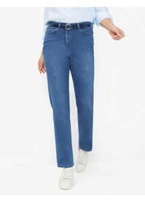 Raphaela by Brax Damen Five-Pocket-Hose Style PATTI STRAIGHT STONED, denim blau, Gr. 48K