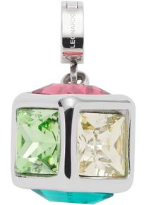 Leonardo Damen Charm-Einhänger "Anhänger Cubo Clip&Mix, 023621", bunt, Edelstahl, Charms, mit Kristallglas