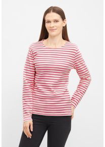 Derbe Damen Langarmshirt "Interstriped", pink, Basic, Gr. XL, Obermaterial: 100% Baumwolle, Shirts, French terry, gestreift, hochwertiger Stick