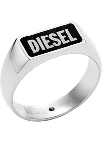 Diesel Damen Fingerring "Schmuck Geschenk Edelstahl Siegelring Black Agate Signet, DX1512040", 63, Edelstahl, schwarz, Edelstahl, Fingerringe, mit