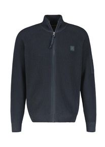 Lerros Herren Strickjacke, blau, casual, Gr. S, Obermaterial: 100% Baumwolle, Strickjacken, mit Logopatch