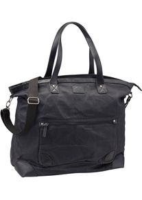 Pride & Soul PRIDE & SOUL Weekender "All Night", schwarz, Canvas, Lederimitat, unifarben, Taschen