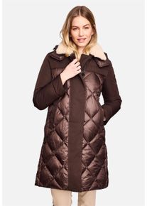 NEW CANADIAN Damen Parka, braun, sportlich, Gr. 44, unifarben, 100% Polyester, Jacken, mit abnehmbarem Innenkragen
