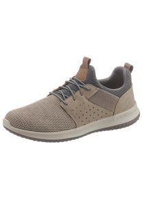 Skechers Herren Slip-On Sneaker "Delson-Camben", Gr. 42, beige, Lederimitat, Textil, sportlich, Schuhe, Slipper, Freizeitschuh mit praktischem