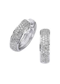 Damen Paar Creolen "Gold 585 mit 130x Diamant zus. 0,50ct.", ONE-SIZE, 0,5 ct P2 = erkennbare Einschlüsse, Gold, weiß, Diamonds by Ellen K., Gold,