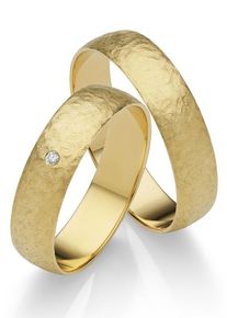 Firetti Trauring "Schmuck Geschenk Gold 375 Hochzeit Ehering "LIEBE"", 66, ohne Brillant, Gelbgold 375, 5mm, gold, Gelbgold 375, Fingerringe, Made in