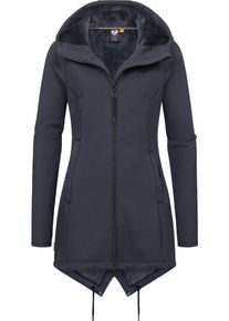 Ragwear Damen Sweatjacke "Wingi", blau, sportlich, Gr. S, 95% Polyester, 5% Elasthan, Sweatjacken, Sportliche Damen Kapuzenjacke mit kuschelig