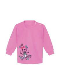 TRIGEMA Kinder Sweatshirt "TRIGEMA Langarmshirt mit süßem Hasen-Print", pink, casual, Gr. 68, 95% Baumwolle, 5% Elastan, Sweatshirts