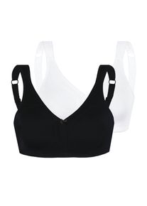 Sassa Mode SASSA Damen Sport-BH, Gr. 90, schwarz-weiß, Obermaterial: 82% Polyamid, 18% Elasthan, unifarben, sportlich, BHs, Funktioneller Soft-BH ohne Bügel