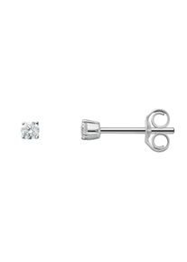 Vivance Damen Paar Ohrhänger "0.10 ct Diamant Brillant Ohrringe Ohrstecker aus 585 Weißgold", Damen, 0.10 ct, Weißgold 585-Diamanten, silber,