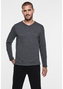 Street One MEN Herren Langarmshirt, grau, casual, Gr. XXL, unifarben, Web, 90% Baumwolle, 10% Polyester, Shirts, im soften Baumwoll-Mix