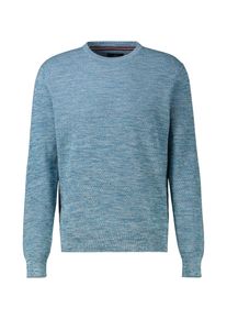 Lerros Herren Strickpullover "Lerros Strickpullover in Melangeoptik", blau, Gr. S, 100% Baumwolle, Pullover