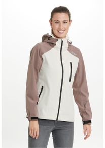 WEATHER REPORT Damen Outdoorjacke "CAMELIA W-PRO15000", grau, casual, Gr. 46, mehrfarbig, bedruckt, 94% Polyester, 6% Elasthan, Jacken, mit