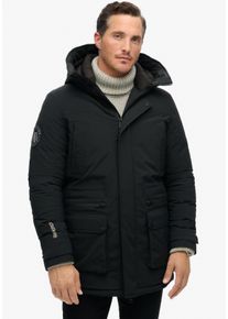Superdry Herren Steppjacke "City Padded Parka Jacket", schwarz, modisch, Gr. XXXL, unifarben, Web, Obermaterial: 51% Elastomultiester, 49% Polyester,