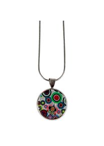 DeMarie Damen Kette mit Anhänger "Edelstahl mit Silber-/Goldeinlage", 45,0cm, Edelstahl, L: 45cm B: 20.0mm, bunt, Edelstahl, B:20.0mm, Halsketten