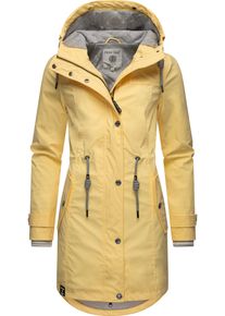 PEAK TIME Damen Regenjacke "L60042", gelb, modisch, Gr. XXL, Obermaterial: 100% Polyurethan, Futter 1: 100% Polyester, Futter 2: 60% Baumwolle, 40%