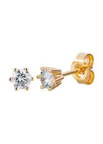 OROLINO Damen Paar Ohrstecker "Gold 750 mit 2x Brillant zus. 0,50 ct.", ONE-SIZE, 0,5 ct SI = kleine Einschlüsse, Gold, gelb, Gold, Ohrringe