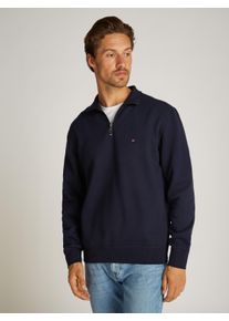 Tommy Hilfiger Herren Sweatshirt "ESSENTIAL FLEECE 1/4 ZIP", blau, casual, Gr. S, Sweatware, Obermaterial: 60% Baumwolle, 40% Polyester, Sweatshirts,