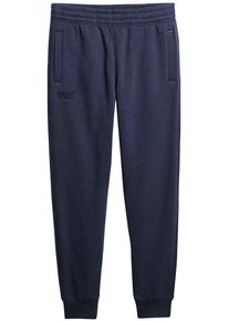 Superdry Herren Sweathose "ESSENTIAL LOGO JOGGER", blau, modisch, Gr. L, meliert, angeraute Sweatware, Obermaterial: 60% Baumwolle, 40% Polyester,