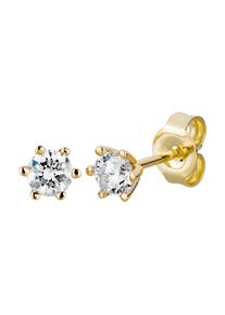 OROLINO Damen Paar Ohrstecker "Gold 585 mit 2x Brillant zus. 0,50 ct.", ONE-SIZE, 0,5 ct SI = kleine Einschlüsse, Gold, gelb, Gold, Ohrringe