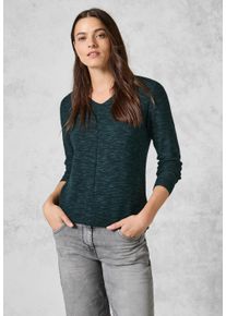 Cecil Damen Strickpullover, grün, casual, Gr. S, unifarben, Web, 60% Baumwolle, 40% Polyester, Pullover, im soften Baumwoll-Mix