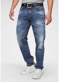 Cipo & Baxx CIPO & BAXX Herren Loose-fit-Jeans, blau, modisch, Gr. 29, Abriebeffekte, Obermaterial: 100% Baumwolle, Jeans