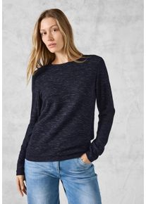 Cecil Damen Strickpullover, blau, casual, Gr. XXL, unifarben, Web, 60% Baumwolle, 40% Polyester, Pullover, mit Rundhalsausschnitt