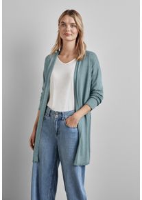 Street One Damen Strickjacke, blau, casual, Gr. 34, unifarben, Stoff, 70% Viskose, 30% Nylon, Strickjacken, verschlusslos