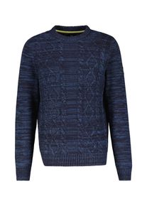 Lerros Herren Strickpullover "Lerros Strickpullover in Kabelstrickoptik", blau, Gr. 5XL, 60% Baumwolle, 40% Polyacryl, Pullover