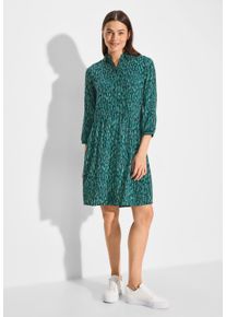 Cecil Damen Sommerkleid, grün, casual, Gr. S, bedruckt, Stoff, 100% Lenzing EcoVero Viscose, Kleider, mit Knopfleiste