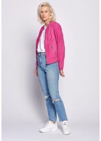 Maze Damen Lederjacke "Avoca", pink, Gr. S, Obermaterial: 100% Lammleder/ Innenmaterial 100% Polyester / Ärmelfutter: 100% Polyester, Jacken