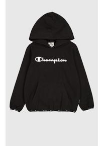 Champion Kinder Kapuzensweatshirt "Hooded Top", schwarz, sportlich, Gr. M, Obermaterial: 100% Polyester, Sweatshirts
