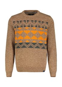 Lerros Herren Strickpullover, braun, casual, Gr. L, unifarben, bedruckt, Strick, Obermaterial: 60% Baumwolle, 40% Polyacryl, Pullover, mit