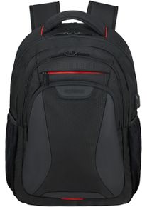 Laptoprucksack "AT WORK", American Tourister, schwarz, Polyester, Rucksäcke, Freizeitrucksack Schulrucksack USB-Schleuse 15,6-Zoll Laptopfach